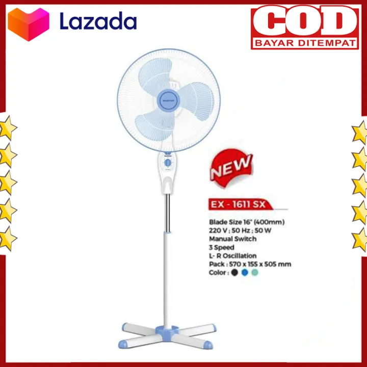 Maspion Stand Fan Kipas Angin Berdiri EX 1611 SX 16 Inch Lazada