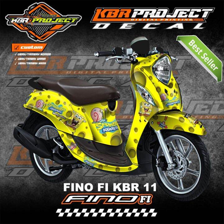 Decal Stiker Full Body Fino Fi Lis Variasi Stiker Motor Honda Desain