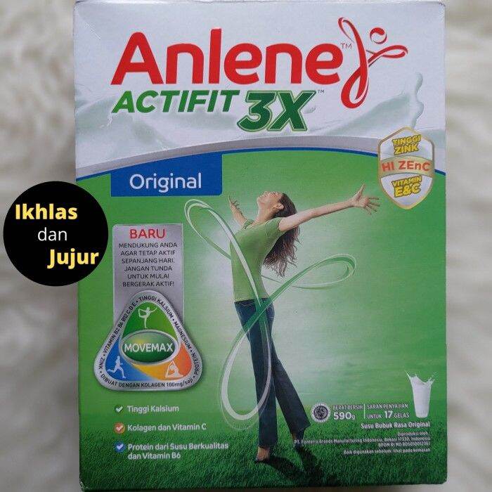 Anlene Actifit 3X Rasa Original 590 Gram Susu Bubuk Lazada Indonesia