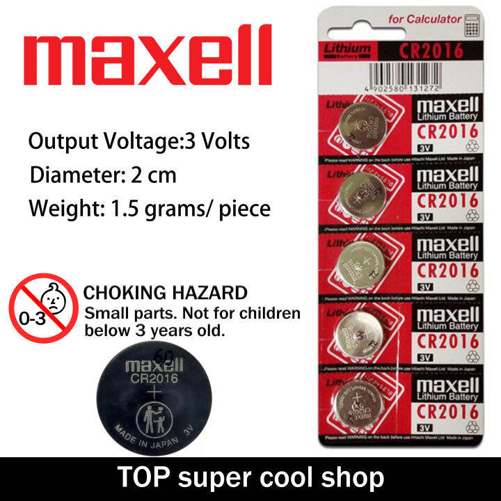 Maxell CR2016 Lithium 3V Coin Cell Battery Lazada PH