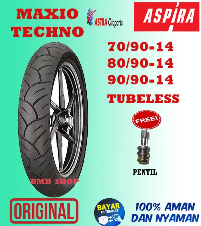 Ban Luar Tubeless Asli Aspira Maxio Free Pentil Untuk Segala Jenis