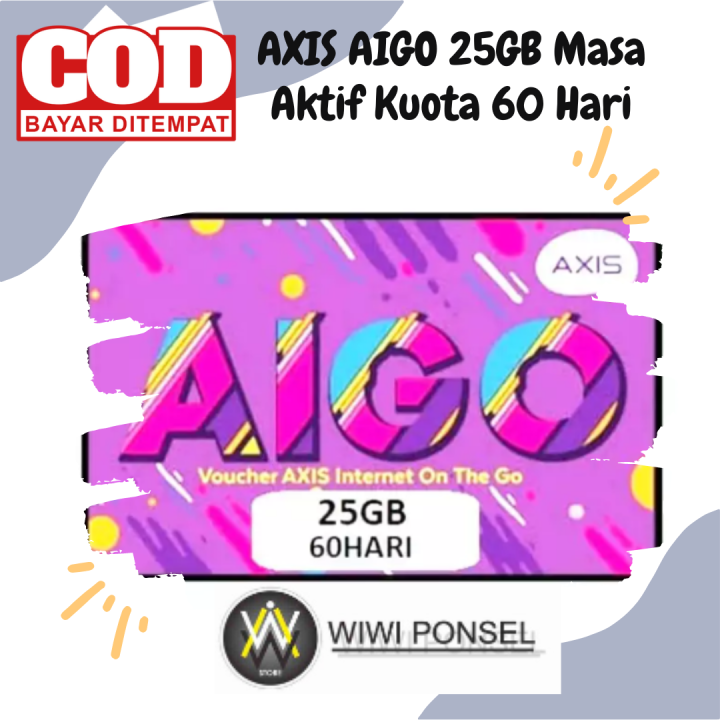 VOUCHER MURAH AXIS AIGO 25GB Masa Aktif Kuota 60 Hari Berlaku Nasional