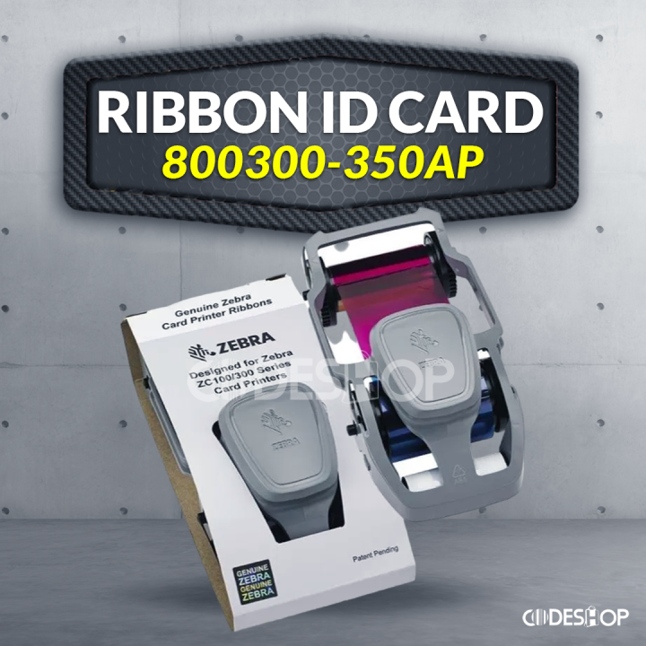 Ribbon Tinta Id Card Printer Zebra Zc Warna Ymcko Ap