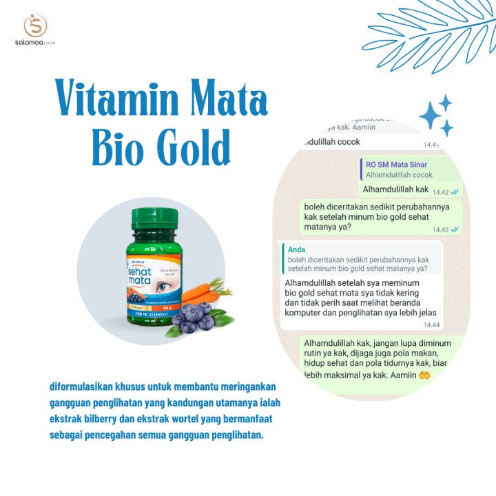 Kapsul Sehat Mata Bio Gold Vitamin Mata Ekstrak Bilberry Dan Wortel