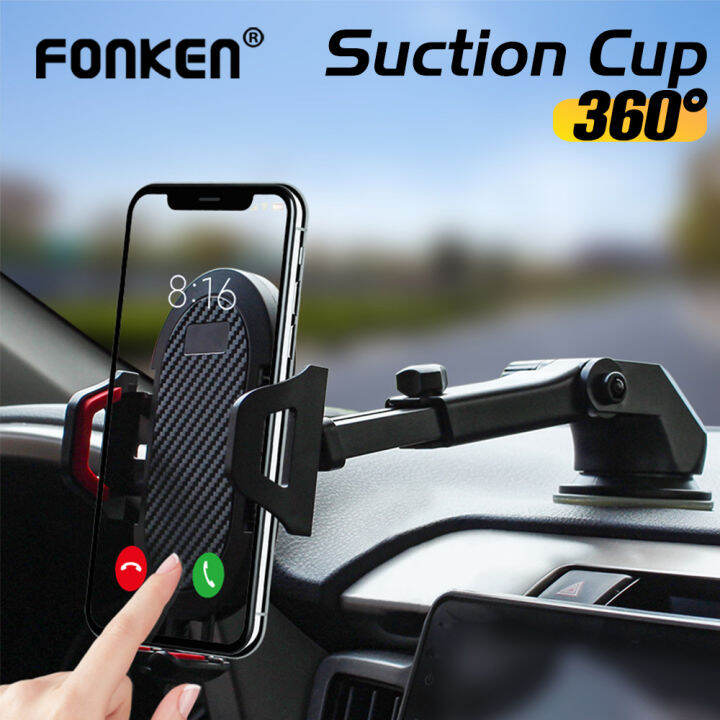 FONKEN 360 Car Phone Holder Mount Scalable Suction Cup Desk In Car