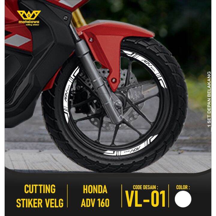 Stiker Cutting Sticker Velg Honda Adv New Racing Lis List Variasi