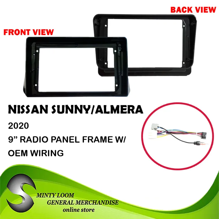 9 Inch Car Fascia For Nissan Sunny Almera 2020 Head Unit Fascia Radio