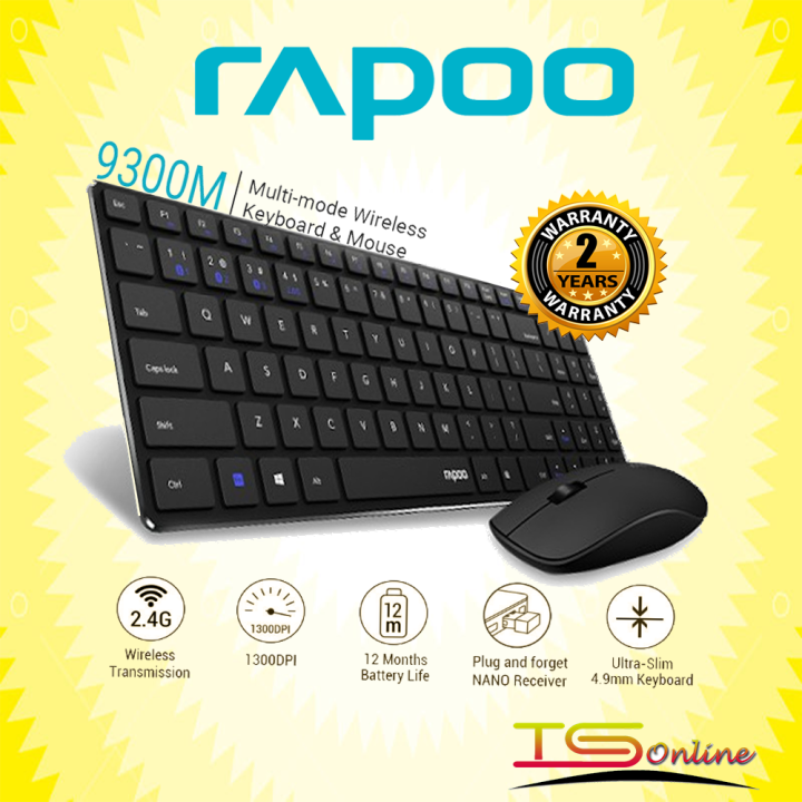 Rapoo 9300M Multi Mode Wireless 2 4G Bluetooth 3 0 4 0 Mouse