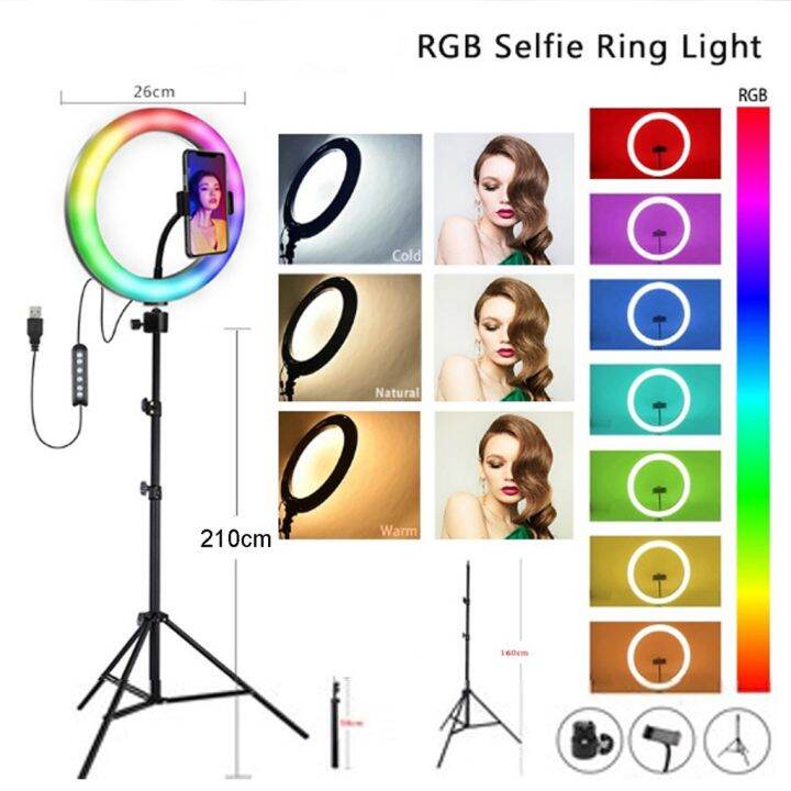 Ttc Mj Rgb Led Soft Ring Light Cm Inches With M Stand For