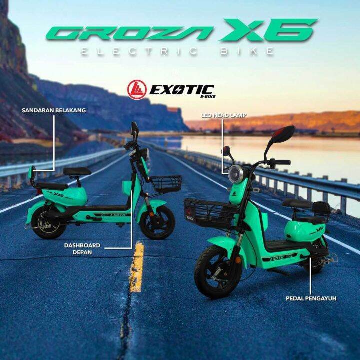 PROMO BESAR BESARAN Sepeda Motor Listrik EXOTIC GROZA X6 500 Watt