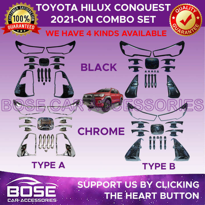 Toyota Hilux Conquest Garnish Set 2021 2022 2023 Model We Have 4 Types