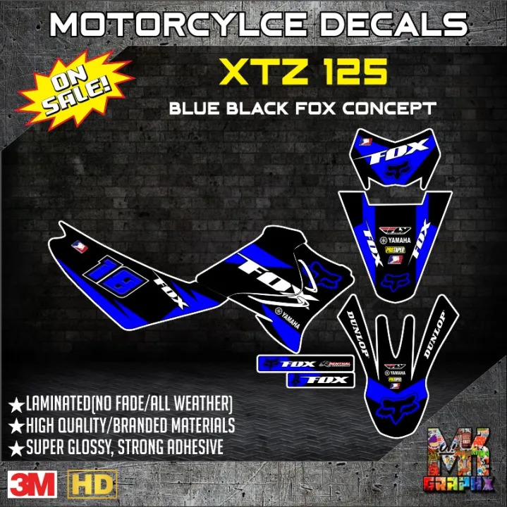 YAMAHA XTZ 125 FULL BODY DECALS STICKERS VINYL HIGH QUALITY PRINTED