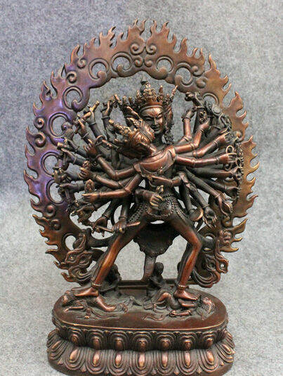 Wholesale Factory Folk Tibet Temple Pure Bronze Kalacakra