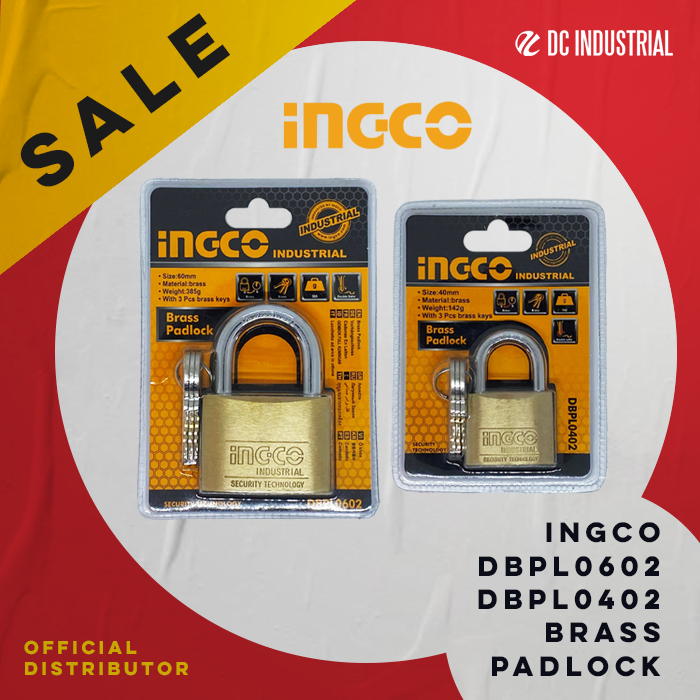 INGCO DBPL0402 HEAVY DUTY BRASS PADLOCK Lazada PH