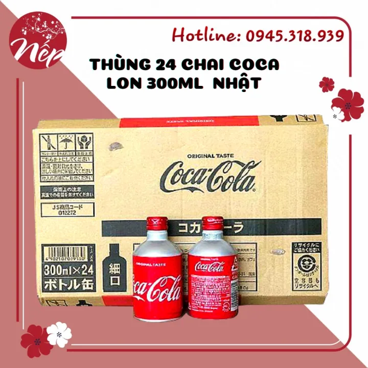 THÙNG 24 CHAI NƯỚC GIẢI KHÁT CÓ GAS COCA COLA ORGANIC TASTE NẮP VẶN