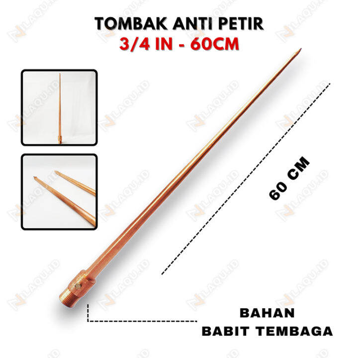 Penangkal Petir Splitzen 3 4 Inch 60 Cm Tombak Anti Petir Untuk Rumah