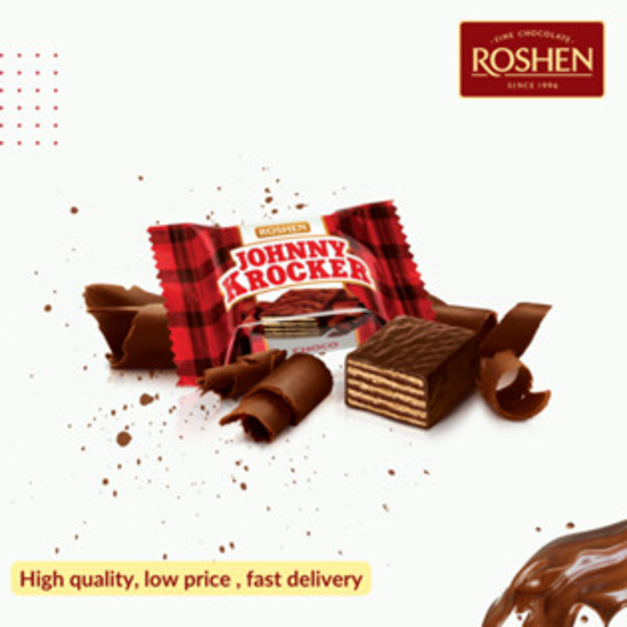 Roshen JOHNNY KROCKER CHOCO WAFERS WITH CHOCOLATE Lazada