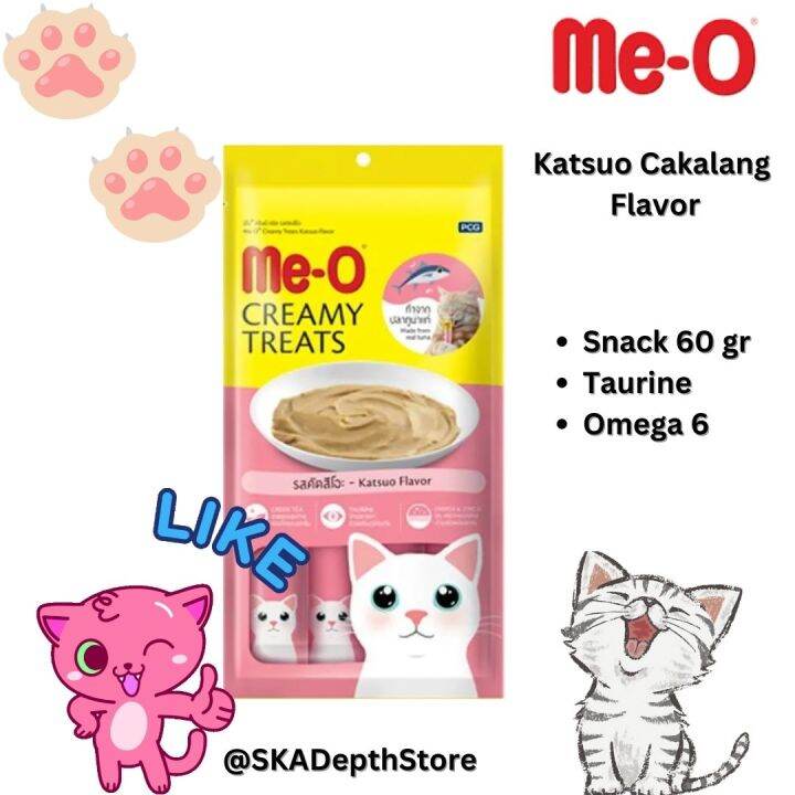 MeO Creamy Treats Katsuo Cakalang Snack Kucing 60gr Lazada Indonesia