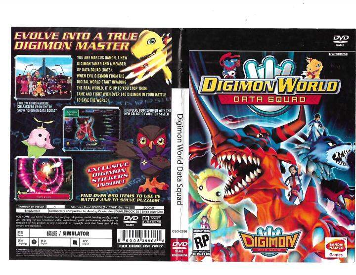 PS2 DVD Game Digimon World Data Squad Gold Disc Lazada