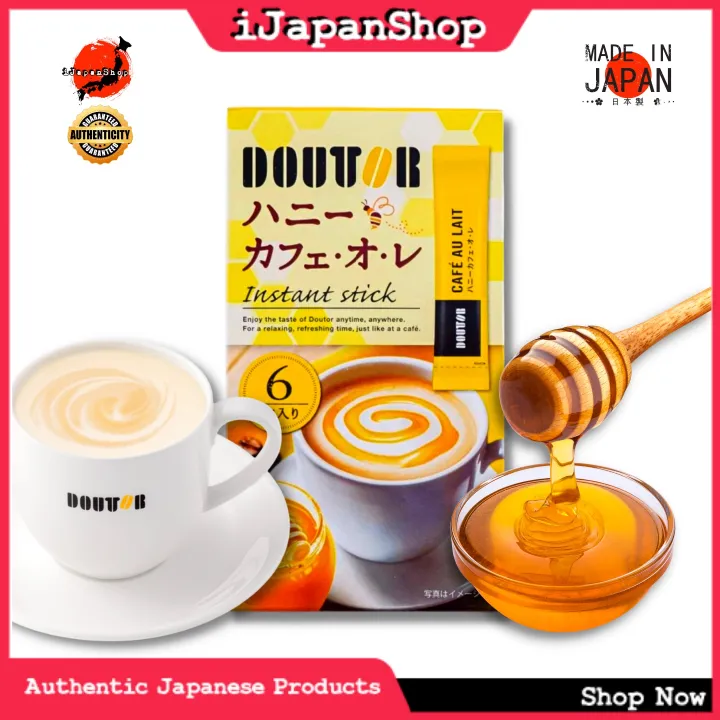 Doutor Japan Cafe Au Lait Instant Coffee Stick Series Honey Cafe Latte