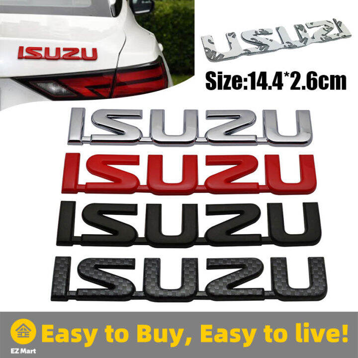 Fast Shipping Abs Chrome Car Styling Sticker Glossy Isuzu Letters