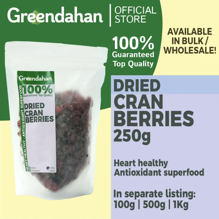 Greendahan Dried Cranberries 250g Sweetened Lazada PH