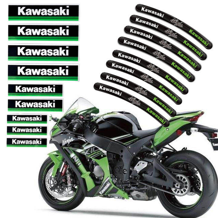 A Set Of 3D Gel Motorcycle Stickers Wheel Rim Strip Decalls Tank