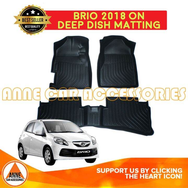 TPE Deep Dish For Honda Brio 2018 2020 Deep Dish Car Matting High