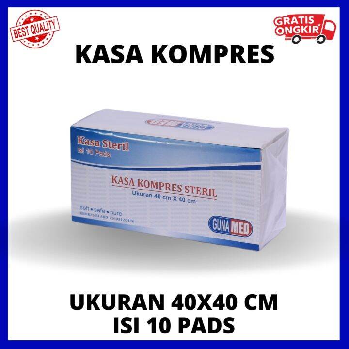 Kasa Kompres Steril Ukuran X Cm Gunamed Lazada Indonesia