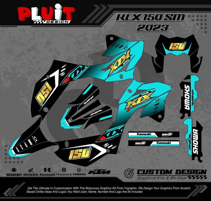 Stiker Decal Klx Sm Full Body Terbaru Custom Super Glossy Free