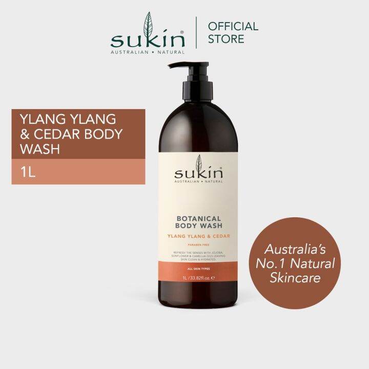 Sukin Botanical Body Wash Ylang Ylang Cedar 1 Liter Lazada