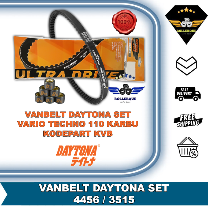 Vanbelt SET Assy Vario Techno 110 Karbu FI ESP Daytona Ultra Drive Belt