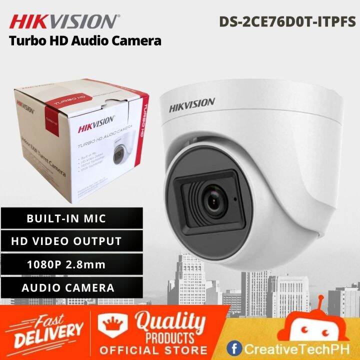 HIKVISION CCTV Camera Turbo HD Audio Camera Built In Mic 1080p 2 8mm