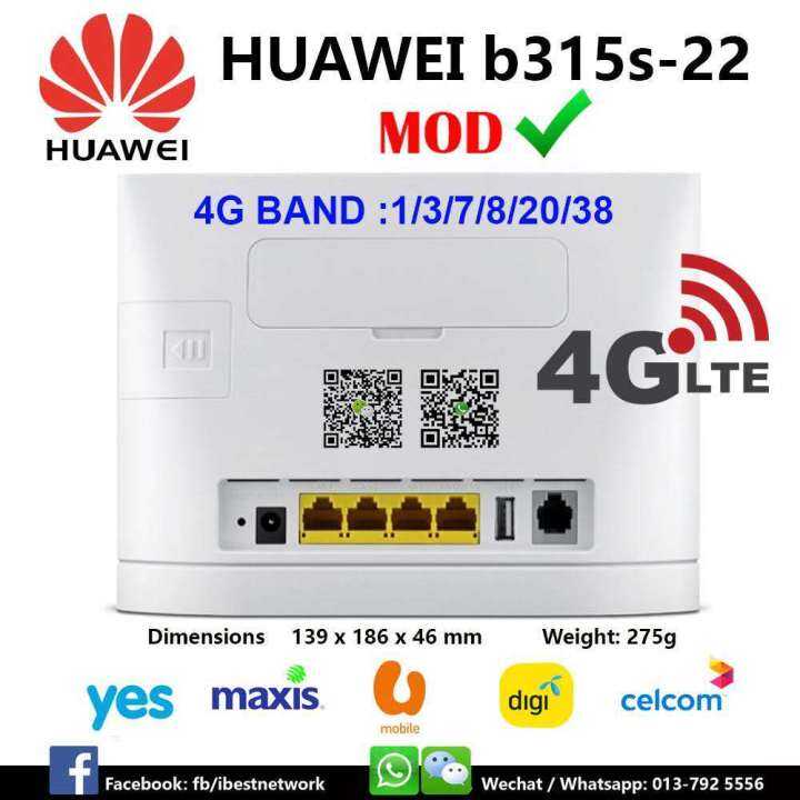 Modified Huawei B315s 22 4G Router Sim Unlocked Modem Router Hotspot