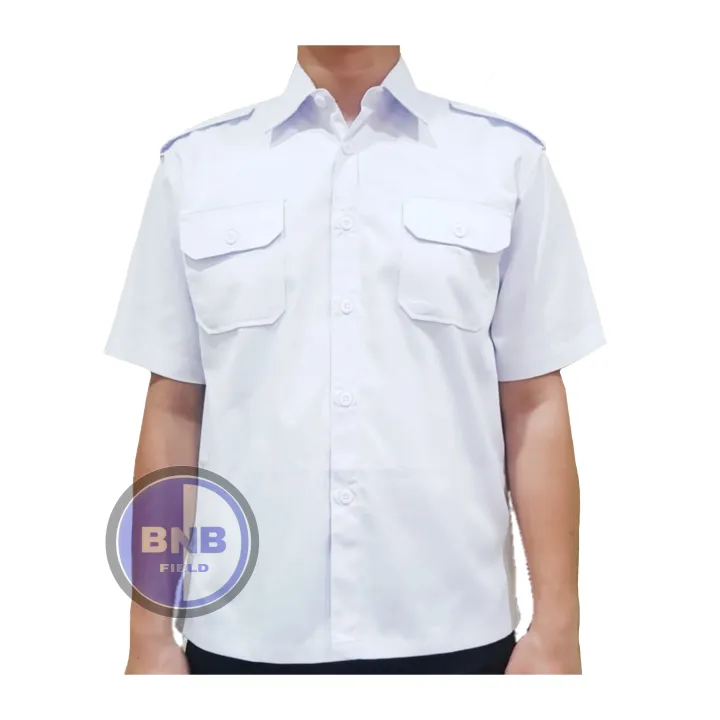 Kemeja Putih Pangkat Seragam PDH ASN Berbahan American Drill Lazada