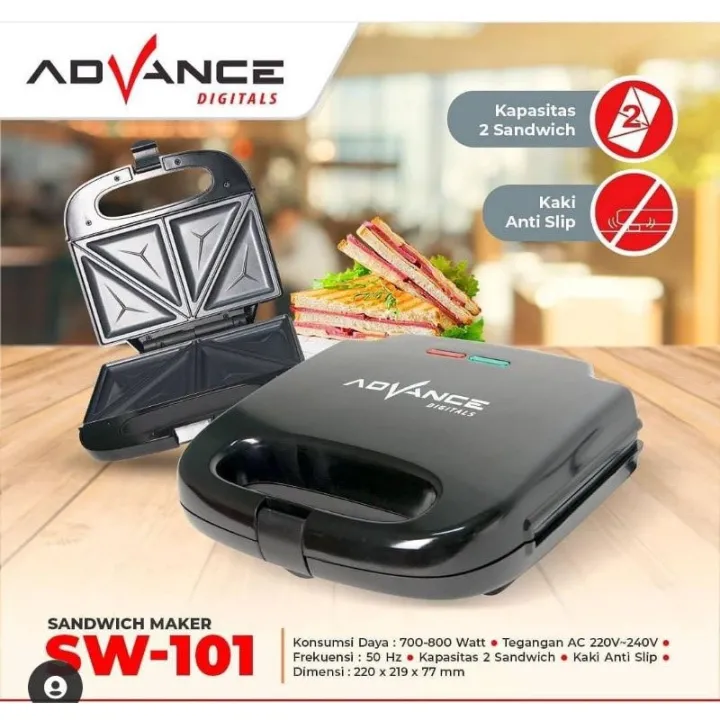 Sandwich Waffle Maker Griller Toaster Wf Alat Pemanggang