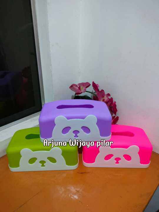 Kotak Tissue Large Tempat Tisu Segi Plastik Panda Lazada Indonesia