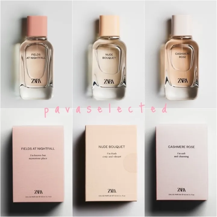 NEW Zara EDP For Woman Nude Bouquet Cashmere Rose Fields At Nightfall