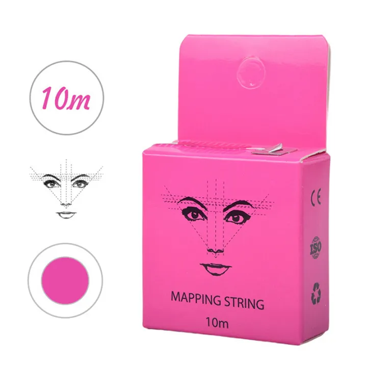 M Pink Microblading Mapping String Pre Inked Eyebrow Marker Thread