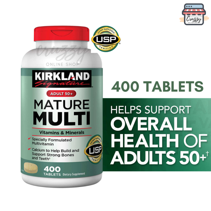 Kirkland Signature Adult 50 Mature Multi Vitamins Minerals 400