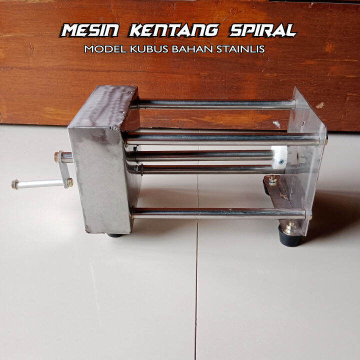 Mesin Kentang Ulir Tornado Model Kubus Bahan Stainlis Mesin Kentang