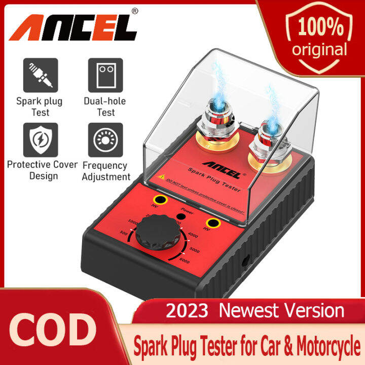 Ancel Spark Plug Tester With Two Spark Plug Socket Double Hole Detector