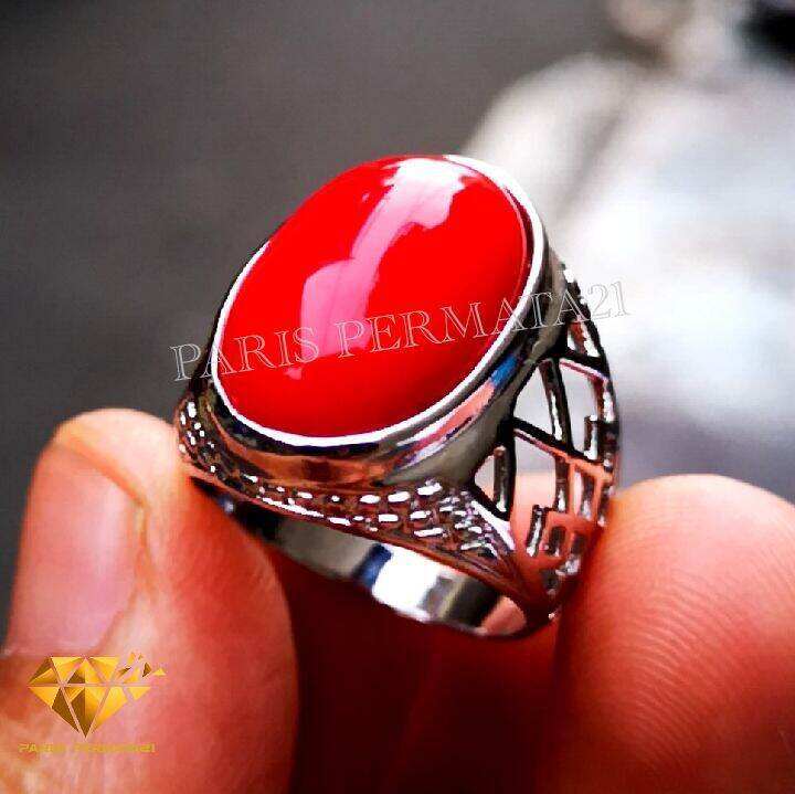 Batu Akik Red Coral Marjan Desain Terbaru Super Mewah Harga Lazada