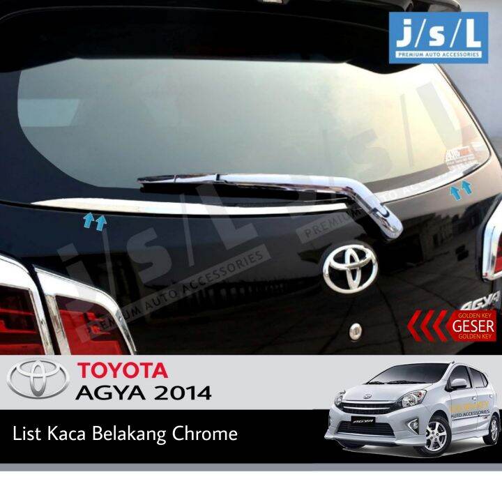 Jsl List Kaca Belakang Agya Rear Window Trim Chrome Lazada Indonesia