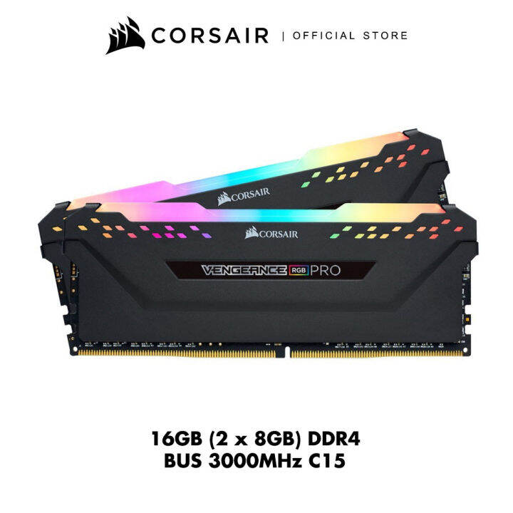 CORSAIR RAM VENGEANCE RGB PRO 16GB 2 X 8GB DDR4 DRAM 3000MHz C16