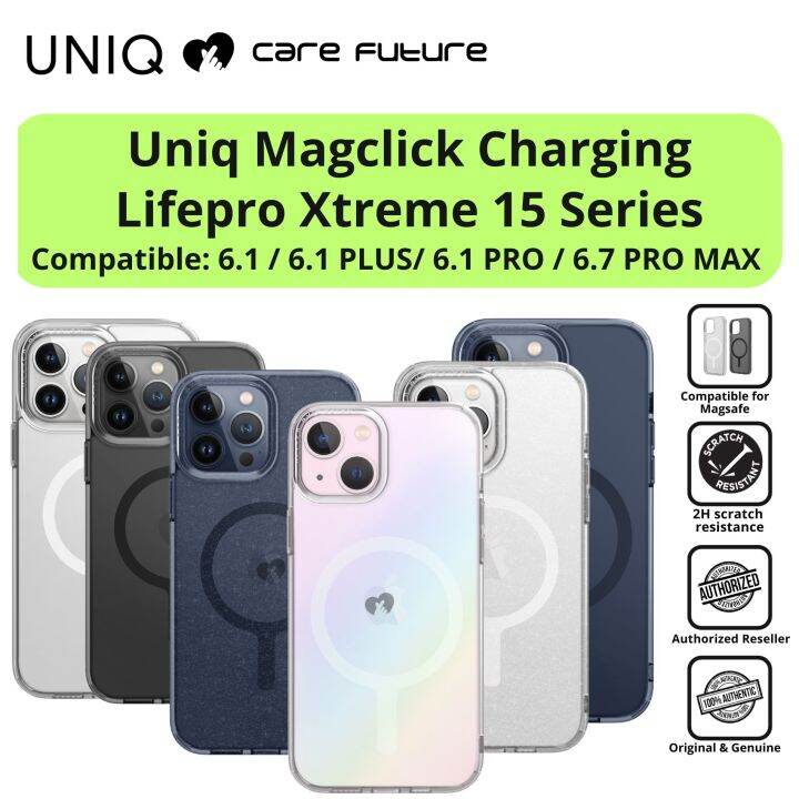 UNIQ Lifepro Xtreme Magclick Charging Case For 15 Series Clear Smoke