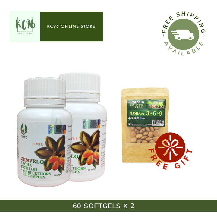 Zemvelo Sacha Inchi Oil Sea Buckthorn Oil Complex Capsule Twin Pack