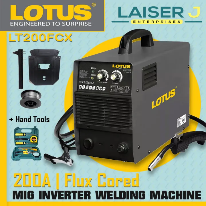 Lotus 200A Gasless MIGWELD Inverter Welding Machine Flux Corded