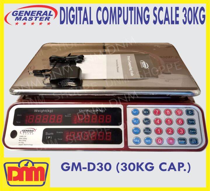 GENERAL MASTER DIGITAL WEIGHING SCALE 30KG TIMBANGAN Lazada PH