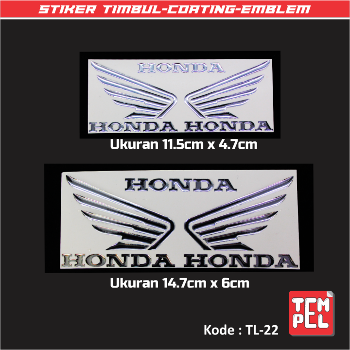 Stiker Timbul Coating Emblem Embos D Logo Honda Sayap Lazada Indonesia